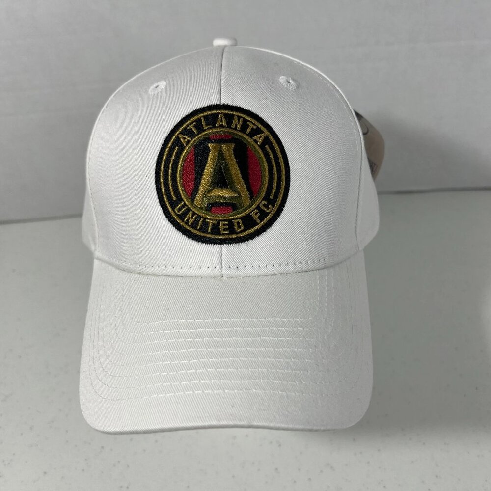 Fanatics Mens One Size White Atlanta United FC MLS Iconic Adjustable Hat NWT